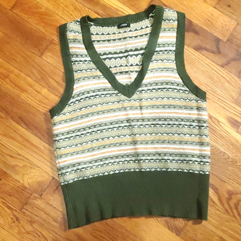 J CREW Angora Blend SWEATER VEST V Neck